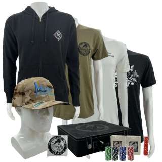 Army of the Dead (2021) Cast & Crew Gift Set (Hoodie, (4) T-Shirts, Hat, Poker Chip Set & Sticker) | VIP Fan Auctions