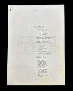 DOCTOR WHO - Production Script Page