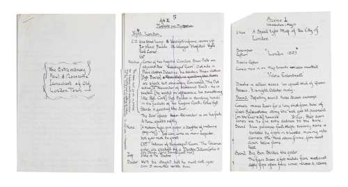 An original script for ’The Phantom Raspberry Blower Of Old London Town’, 1970s | Bonhams