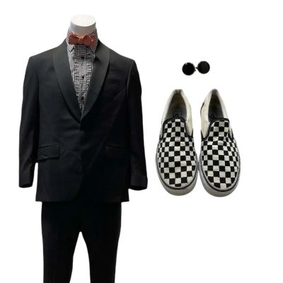 Blink Twice Tom Screen Worn Jacket, Button-Up Shirt, Pants, Bow Tie, Cufflinks, Cummerbund & Sneakers Ch 01 Sc 10,17,157 | VIP Fan Auctions