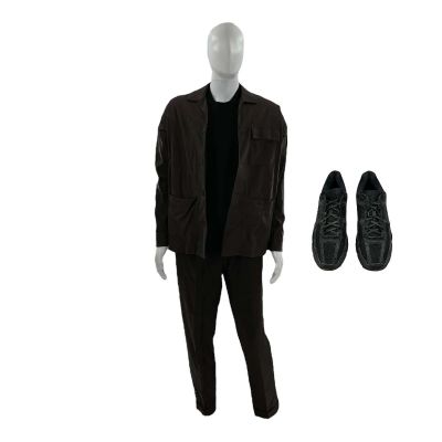 Lot 4: All of You Simon (Brett Goldstein) Screen Worn Shacket, Dress Pants, Sweater & Sneakers Ch 3 Sc 13-14 | VIP Fan Auctions