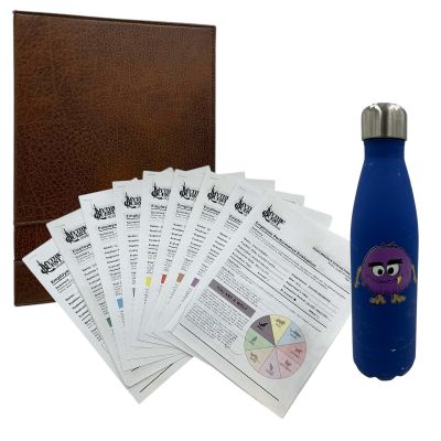 Mythic Quest Carol (Naomi Ekperigin) Screen Used Leather Folder W/ Paperwork & Water Bottle Ep 205 | VIP Fan Auctions