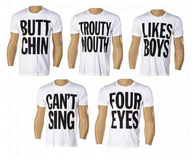 Set of (16) character text t-shirts worn by the cast. | Profiles in History