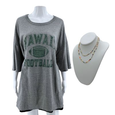 Lot 143: The Wrecking Crew Leila Hale Screen Worn T-Shirt, Shorts & (2) Necklaces Ch 5 Sc 64 | VIP Fan Auctions