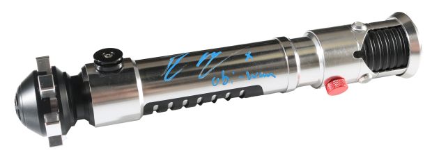Obi-Wan from Star Wars Galaxy’s Edge Prop Replica Lightsaber Signed by Ewan McGregor with Character Name | SWAU