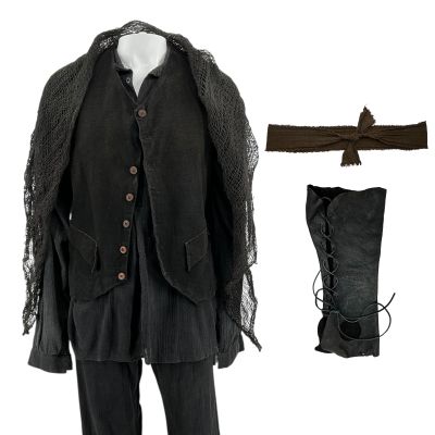 Lot 145: The Bluff Sniper Screen Worn Shirt, Vest, Pants, Net, Wrap Over Eye & Hand Wrap Ch 1 Sc Multiple | VIP Fan Auctions