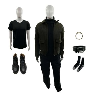 Tom Clancy’s Jack Ryan Ghost War Liam Crown Screen Worn Jumper, T-Shirt, Trousers, Boots, Belt, Ring, Socks & Jacket Ch 4 Sc 134-171 | VIP Fan Auctions