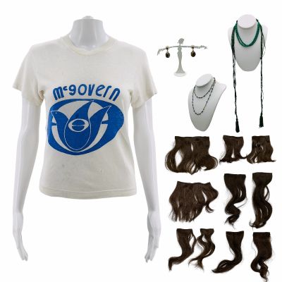 Lot 40: Tony Nancy Screen Worn Shirt, (2) Necklaces, Earrings & Hair Extensions Ch 3 Sc 25 | VIP Fan Auctions