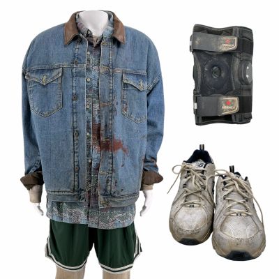 Lot 115: Onslaught Josiah Screen Worn Jacket, Button-Up Shirt, Thermal Shirt, Thermal Pants, Shorts, Sneakers & Knee Brace Ch 1b Sc Multiple | VIP Fan Auctions