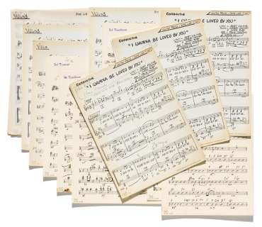 Lot 3216 - An orchestral score for "I Wanna Be Loved By You" from Some Like It Hot