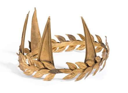 Lot 378 - A Peter Ustinov gilt metal crown from Quo Vadis