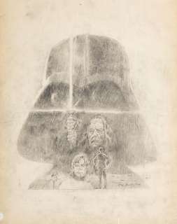 A Tom Jung Star Wars: Episode IV - A New Hope original concept artwork of Darth Vader for the style A one sheet poster | Bonhams
