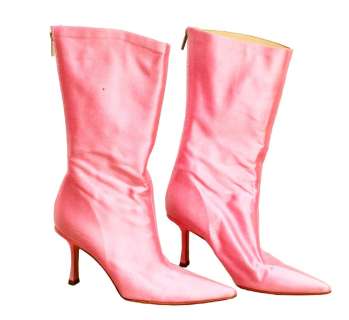 "Legally Blonde" Jimmy Choo Pink Leather Booties | GWS Auctions