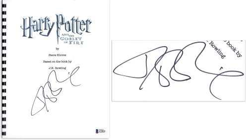 J.K. Rowling Signed Screenplay for ’’Harry Potter and the Goblet of Fire’’ -- With Beckett COA | Nate Sanders