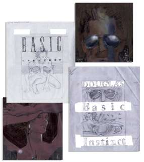 Fantastic Set of Original Concept Art for the Film ‘‘Basic Instinct‘‘ -- Includes Over 65 Pieces by Creative Director Michael Salisbury