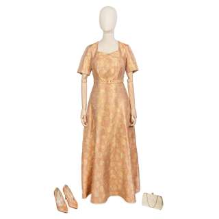 Claire Foy (as the Queen): A floral print full-length dress Season 2, Episode 4, ’Beryl’ | Bonhams