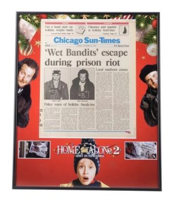 Lot 128 - Home Alone 2: Lost in New York (1992) - Framed Chicago Sun-Times Newspaper | Hanlin Auction Service