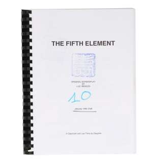 The Fifth Element: An Early Original Draft Script, Gaumont Buena Vista International, 1995, | Bonhams