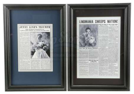 GREATEST SHOWMAN, THE (2017) - Lot 309 - Pair of Jenny Lind (Rebecca Ferguson) News Articles