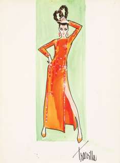 Travilla sketch Barbara Parkins Valley of Dolls | Profiles in History