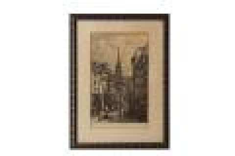 True Blood - Lot 60 - Eric‘s Office Framed Black and White Sketch La Place Maubert Paris