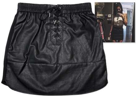 Kylie Jenner Owned Faux Leather Skirt | Nate Sanders