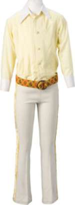Mike Lookinland "Bobby Brady" Yellow Shirt, Mod White Trousers and Floral Belt from The Brady Bunch...