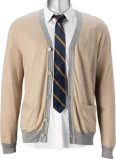 Matthew Morrison "Will Schuester" Wool Cardigan, Dress Shirt, and Silk Necktie from "Big Brother" Episode of Gl...