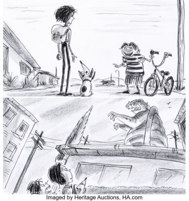 Tim Burton’s Frankenweenie Pair of Original Storyboards Featuring Victor, Sparky and Edgar by Jørgen Klubien (Disney, 2012). (Total: 2 Items) | Heritage