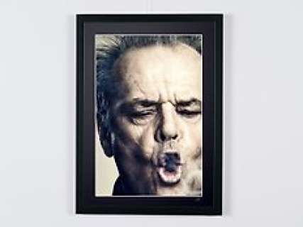 Jack Nicholson Portrait (With Cigar) | Jack Nicholson Portrait (with cigar) - Fine Art Photography - Luxury Wooden Framed 70X50 cm - Limited Edition Nr 03 of 30 - Serial ID 20502 - - Original Certificate (COA), Hologram Logo Editor and QR Code | Catawiki