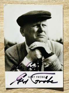 James Bond 007: Goldfinger | James Bond 007: Goldfinger - Gert Fröbe (+) as "Auric Goldfinger" - signed card with COA | Catawiki