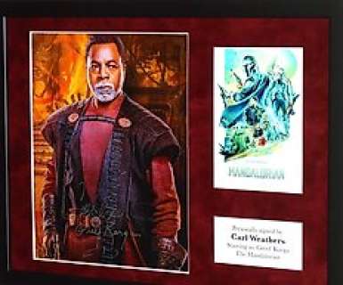 Star Wars: The Mandalorian - Star Wars: The Mandalorian - Carl Weathers † (Greef Karga) Premium Framed, signed, Certificate of Authenticity