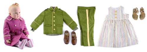 Netflix’s a Series of Unfortunate Events (Tv Series) | Sunny’s Stand-in Baby Doll with Uniform, Dress, and Traveling Outfit | Propstore