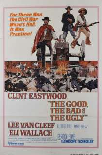 The Good, the Bad and the Ugly Sergio Leone Clint Eastwood Original US One Sheet Poster R/1980 | Catawiki