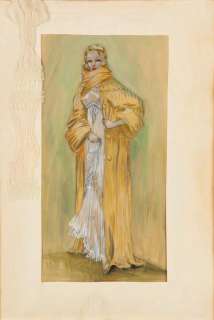 Orry Kelly costume sketch for Geraldine Page from Sweet Bird of Youth | Profiles in History