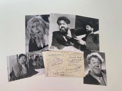 Michel Simon - Vintage autographed card by French movie stars | Catawiki
