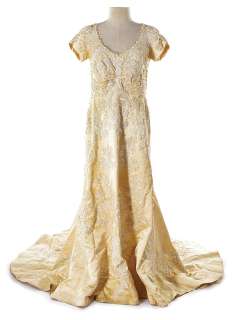 Lot 523 - Martita Hunt "Grand Duchess Elise Lupavinova" ivory satin gown from The Unsinkable Molly Brown.