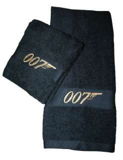 James Bond - 2 x Gold Embroidered Towel Set ( 40x71 cm ) (30x30cm) | Catawiki