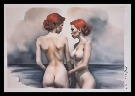 Black Widow - watercolor edition by Emma Wildfang - Large size | Catawiki