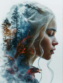 I_KONIQ (1969) - GAMES OF THRONES - DANAERYS AND HER DRAGON | Catawiki