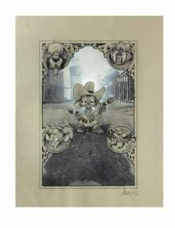 Fievel Goes West Drew Struzan Original Poster Concept. | Van Eaton Galleries