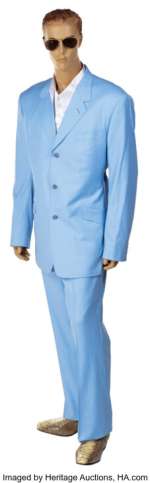 Dwayne Johnson "Elliot Wilhelm" powder blue costume from Be Cool. ...