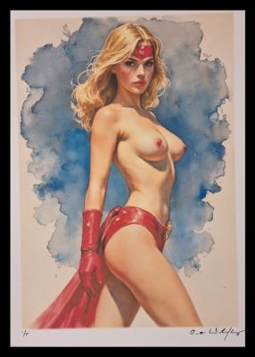 Supergirl - Vintage Pin Up edition by Emma Wildfang - Large size | Catawiki