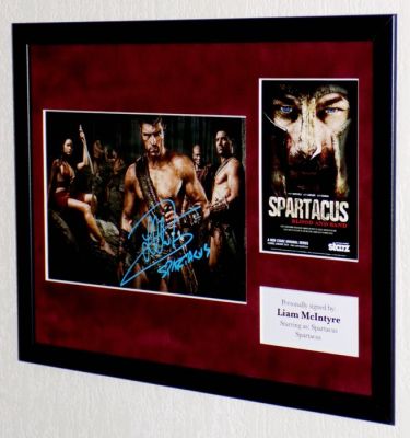 Spartacus - Liam McIntyre (Spartacus) Premium Framed, signed + Certificate of Authenticity | Catawiki