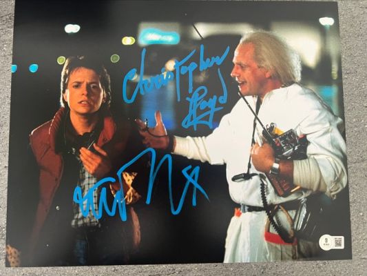 Back to the Future - Michael J. Fox & Christopher Lloyd signed - with Coa JSA - 11x14 | Catawiki