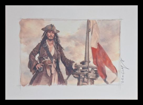 Pirates of the Caribbean - Cinematic Echoes - Captain Jack Sparrow by Emma Wildfang - Large size | Catawiki