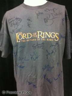 Lot 466 - Lord of the Rings Cast Autographed T-Shirt