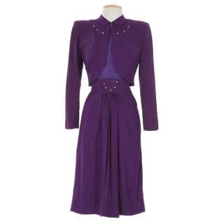 Lot 110 - Claudette Colbert purple suit designed by Adrian from Without Reservations