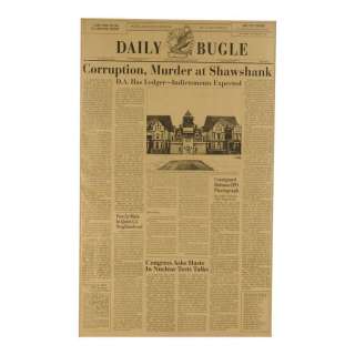 THE SHAWSHANK REDEMPTION (1994) - Lot #306 : Framed "Corruption, Murder at Shawshank" Newspaper