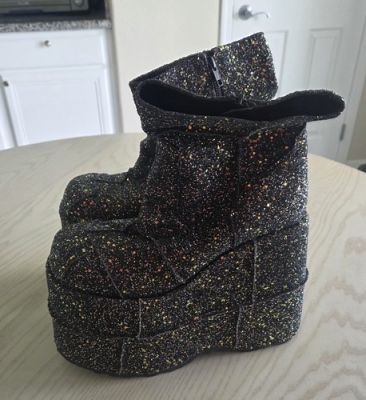 2023 "Spinning Gold" Movie Demonia Boots Us11 Blk Stack 201 Platform Boots | eBay US (Buy It Now)